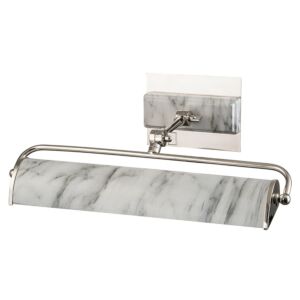 Winchfield  Picture Light in Polished Nickel and White Marble by Lucas + McKearn