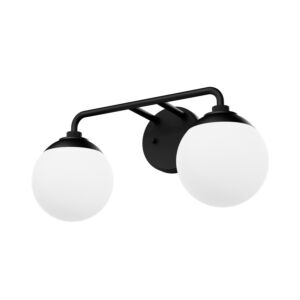 Hepburn  Bathroom Vanity Light  in Matte Black by Hunter