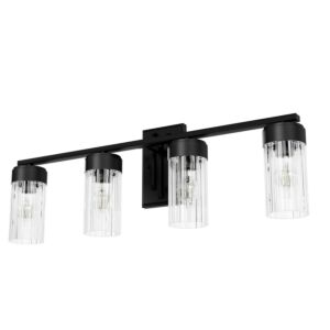 Gatz  Bathroom Vanity Light  in Matte Black by Hunter