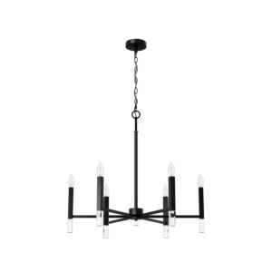 Sunjai  Chandelier in Matte Black by Hunter