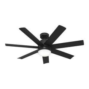 Brazos 52"Ceiling Fan in Matte Black by Hunter