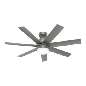 Brazos 52"Ceiling Fan in Matte Silver by Hunter