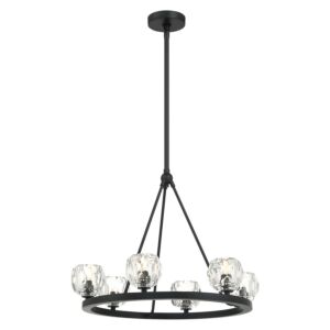 Aragon LED Chandelier in Matte Black by Crystorama