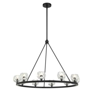 Aragon 10-Light LED Chandelier in Matte Black