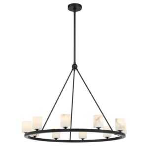 Aragon 10-Light LED Chandelier in Matte Black