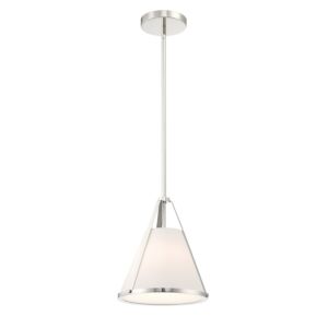 Fulton One Light Pendant in Polished Nickel by Crystorama