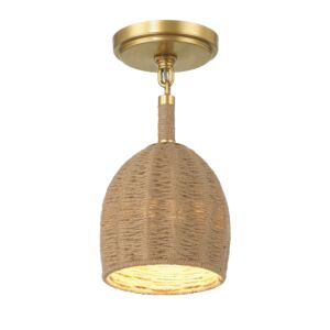 Jace 1-Light LED Semi-Flush Mount in Soft Gold