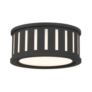 Kendal 2-Light Flush Mount in Black Forged