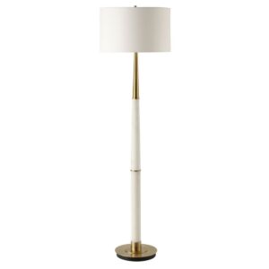 Faro  Floor Lamp in Brushed Antique Brass by Uttermost