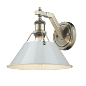 Orwell AB 1-Light Wall Sconce in Aged Brass