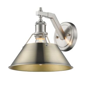 Orwell PW 1-Light Wall Sconce in Pewter