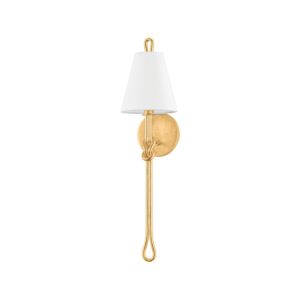 Alburgh One Light Wall Sconce in Vintage Gold Leaf by Hudson Valley