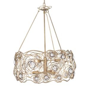 Ethereal Rose Six Light Chandelier in Havana Gold Ombre by Varaluz