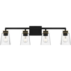 Almany 4-Light Bathroom Vanity Light in Matte Black