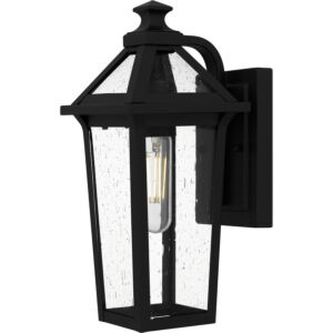 Boulevard One Light Outdoor Wall Mount in Matte Black by Quoizel