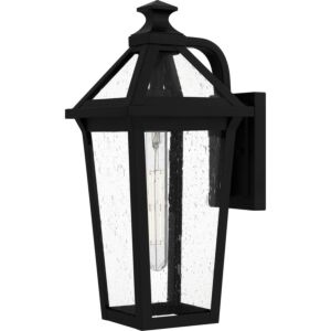 Boulevard One Light Outdoor Wall Mount in Matte Black by Quoizel