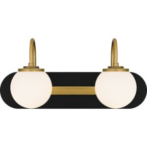 Desmond 2-Light Bathroom Vanity Light in Matte Black