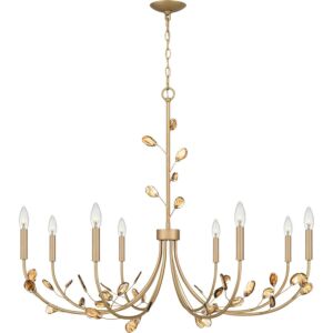 Heiress Eight Light Chandelier in Bronze Gold by Quoizel