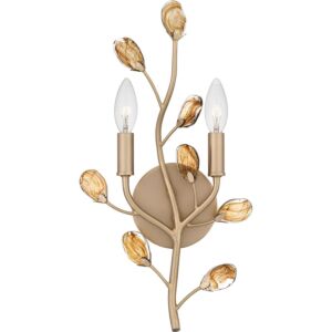 Heiress Two Light Wall Sconce in Bronze Gold by Quoizel