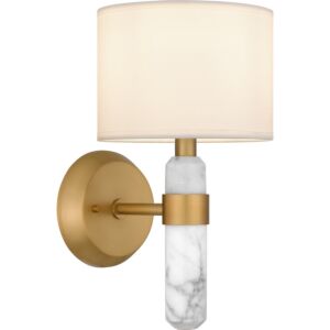 Kimberly One Light Wall Sconce in Brushed Weathered Brass by Quoizel