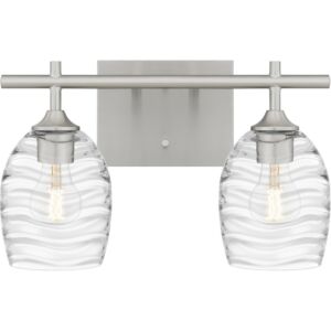 Lucy Two Light Bath in Brushed Nickel by Quoizel