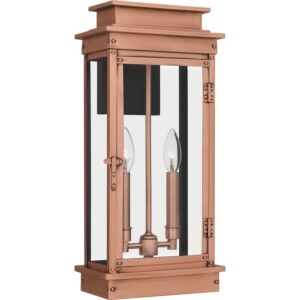 Noelle 2-Light Outdoor Wall Mount in Aged Copper