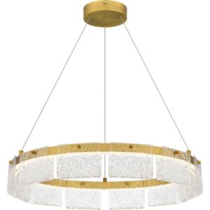 Alice LED Pendant in Brushed Gold by Quoizel