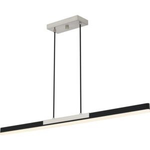 Colter LED Linear Chandelier in Brushed Nickel by Quoizel