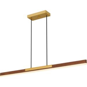 Colter LED Linear Chandelier in Brushed Gold by Quoizel