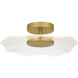 Ibis LED Semi Flush Mount in Brushed Gold by Quoizel