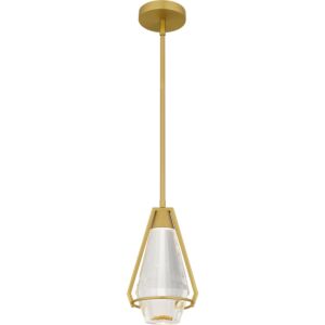 Luca LED Mini Pendant in Brushed Gold by Quoizel