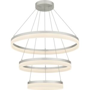 Cohen LED Pendant in Brushed Nickel by Quoizel