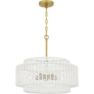 Quoizel Pendant Five Light Pendant in Brushed Gold by Quoizel