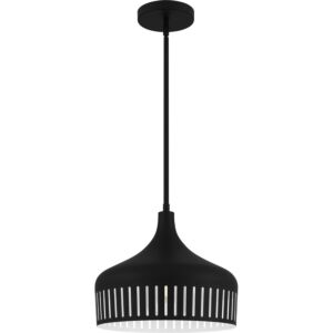 Quoizel Pendant One Light Pendant in Matte Black by Quoizel