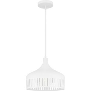 Quoizel Pendant One Light Pendant in Matte White by Quoizel