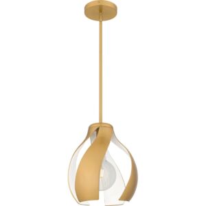 Quoizel Pendant One Light Pendant in Brushed Weathered Brass by Quoizel