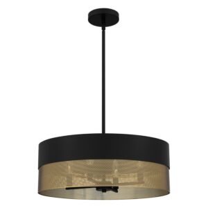 Quoizel Pendant Four Light Pendant in Matte Black by Quoizel