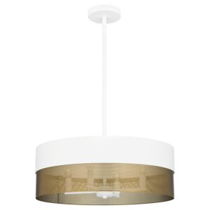 Quoizel Pendant Four Light Pendant in Matte White by Quoizel