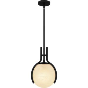 Quoizel Pendant One Light Pendant in Matte Black by Quoizel