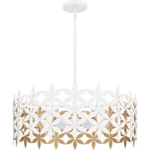 Quoizel Pendant Four Light Pendant in Matte White by Quoizel