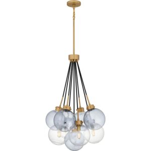 Quoizel Pendant Four Light Pendant in Brushed Weathered Brass by Quoizel