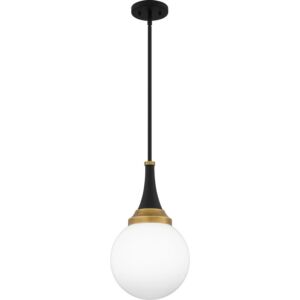 Quoizel Pendant One Light Pendant in Matte Black by Quoizel