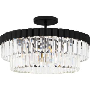 Quoizel SemiFlush Mount Four Light Semi Flush Mount in Matte Black by Quoizel