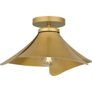 Quoizel SemiFlush Mount One Light Semi Flush Mount in Light Gold by Quoizel