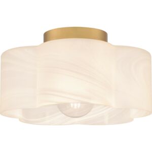 Quoizel SemiFlush Mount One Light Semi Flush Mount in Brushed Weathered Brass by Quoizel