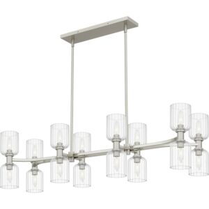 Ramada 16-Light Linear Chandelier in Brushed Nickel