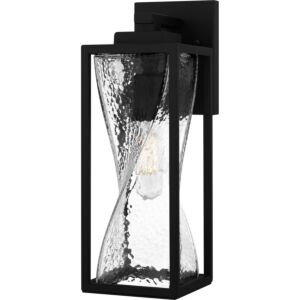 Zarah One Light Outdoor Wall Mount in Matte Black by Quoizel