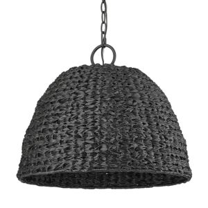 Rue NB 3-Light Outdoor Pendant in Natural Black