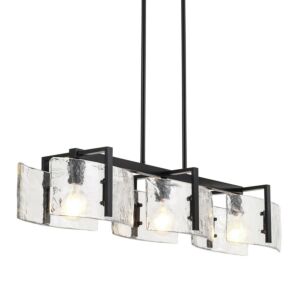 Aenon 3-Light Linear Pendant in Matte Black