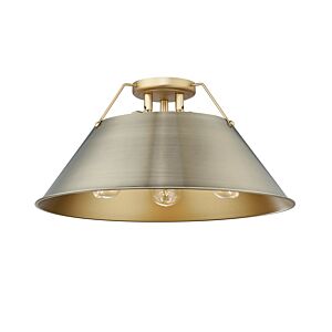 Orwell BCB 3-Light Flush Mount in Brushed Champagne Bronze